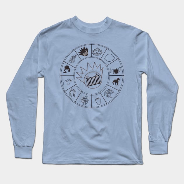 Boognish Rising - Horoscope Birth Chart for Ween Long Sleeve T-Shirt by brooklynmpls